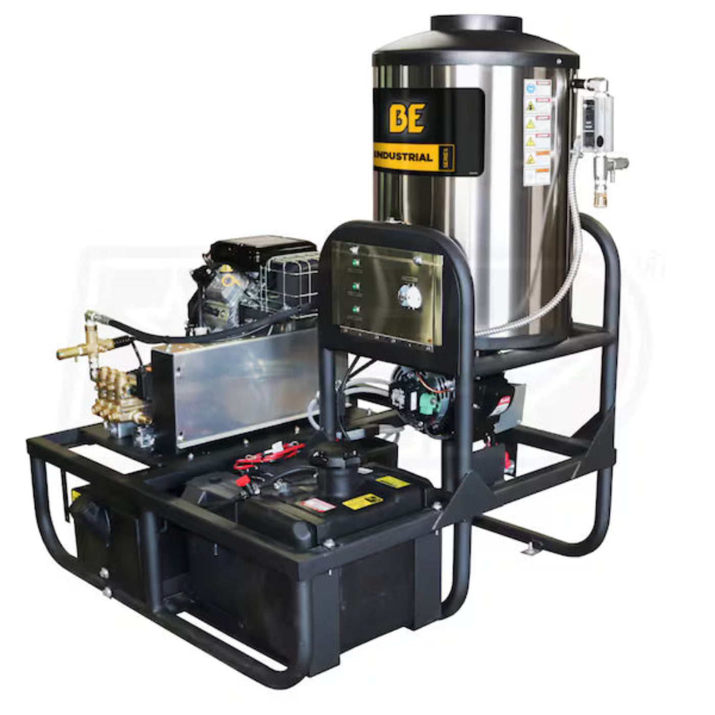 BE Power Equipment Zinger Professional 3500 PSI (Gas - Hot Water) Skid Belt-Drive Pressure Washer w/ Comet Pump & Vanguard Engine - Z5535CPBDV